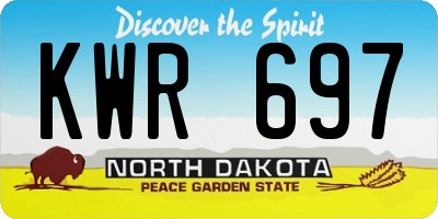 ND license plate KWR697