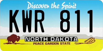 ND license plate KWR811