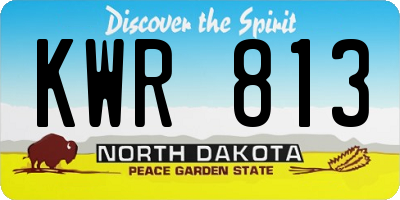 ND license plate KWR813