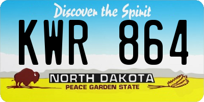 ND license plate KWR864