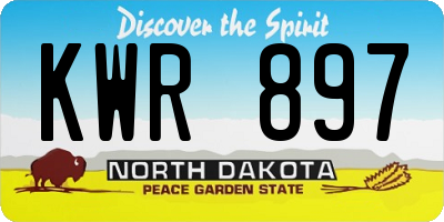 ND license plate KWR897