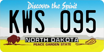 ND license plate KWS095
