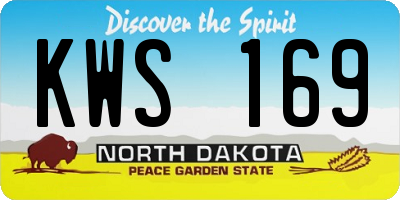 ND license plate KWS169