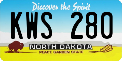 ND license plate KWS280