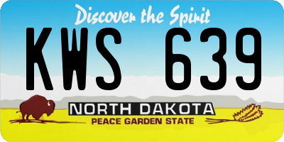ND license plate KWS639