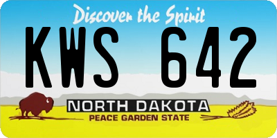 ND license plate KWS642