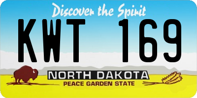 ND license plate KWT169