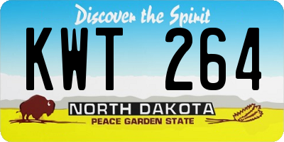 ND license plate KWT264
