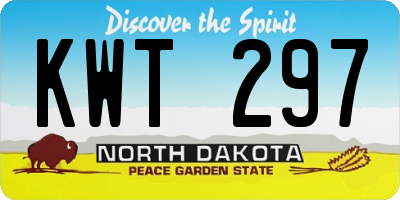ND license plate KWT297