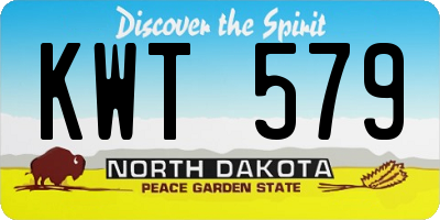 ND license plate KWT579