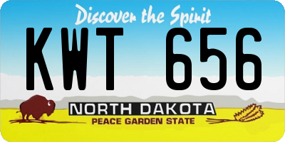 ND license plate KWT656