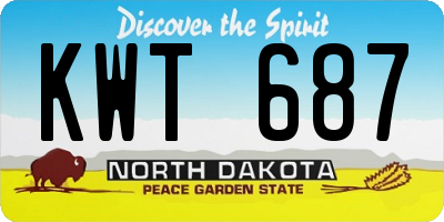 ND license plate KWT687