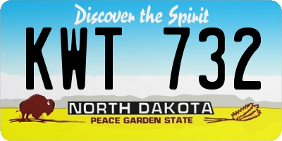 ND license plate KWT732