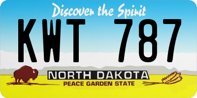 ND license plate KWT787