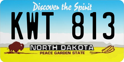 ND license plate KWT813