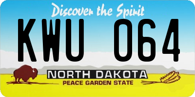 ND license plate KWU064