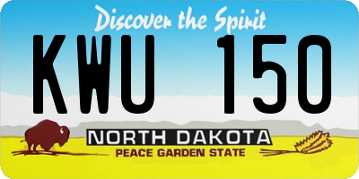 ND license plate KWU150