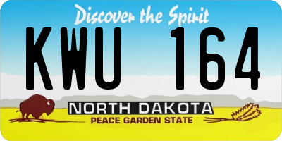 ND license plate KWU164