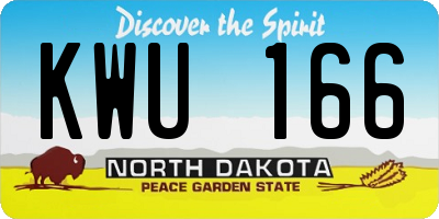 ND license plate KWU166