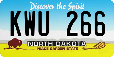 ND license plate KWU266