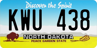 ND license plate KWU438