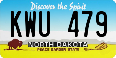ND license plate KWU479
