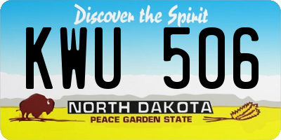 ND license plate KWU506
