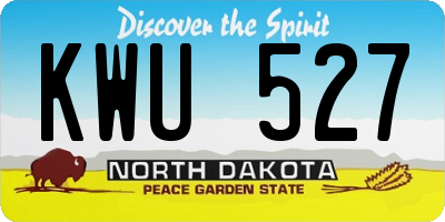 ND license plate KWU527