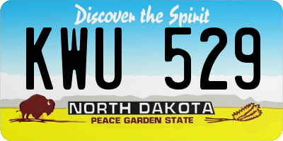 ND license plate KWU529