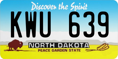 ND license plate KWU639