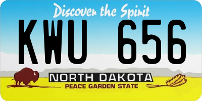 ND license plate KWU656