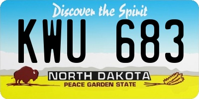ND license plate KWU683