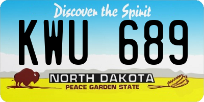 ND license plate KWU689