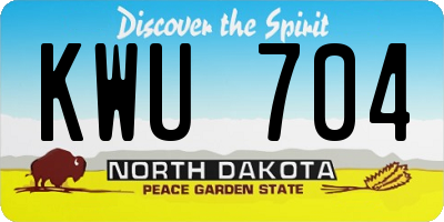 ND license plate KWU704