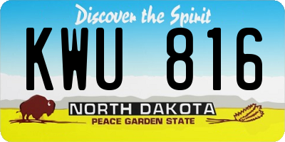 ND license plate KWU816