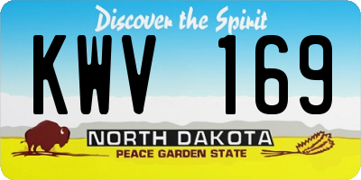 ND license plate KWV169