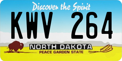 ND license plate KWV264