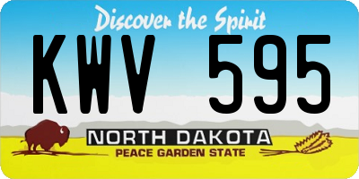 ND license plate KWV595