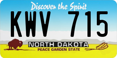 ND license plate KWV715