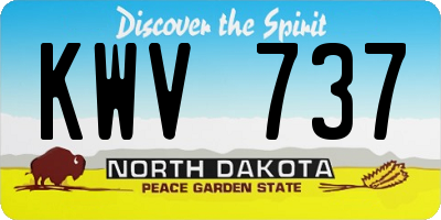 ND license plate KWV737