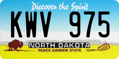 ND license plate KWV975