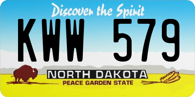 ND license plate KWW579