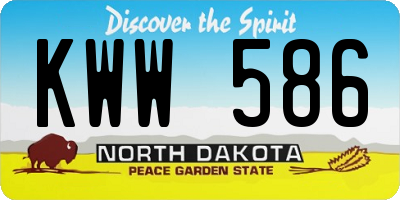 ND license plate KWW586