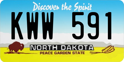 ND license plate KWW591