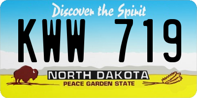 ND license plate KWW719