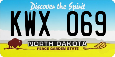 ND license plate KWX069