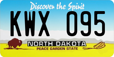 ND license plate KWX095
