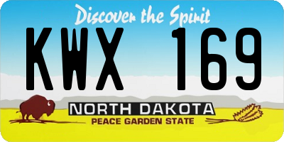 ND license plate KWX169