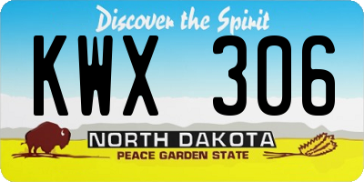 ND license plate KWX306