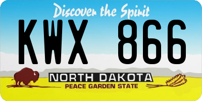 ND license plate KWX866